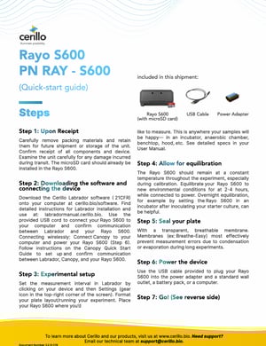 Rayo S600 Quick-Start Guide